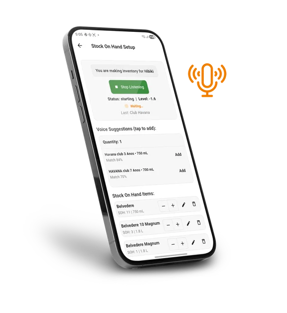Barventory app preview